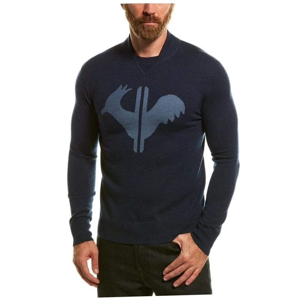 Rossignol Classic Round Neck Merino Wool Sweater 2XL Blue